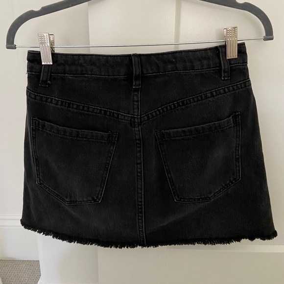 Free People Front Zip It Up Denim Mini Skirt - Picture 2 of 2